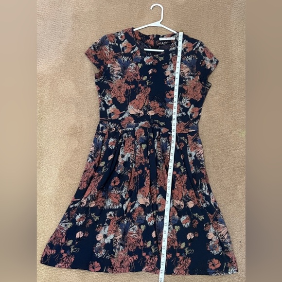 Peruvian Connection Floral Cotton Jersey Pocket Dress M - Picture 4 of 5